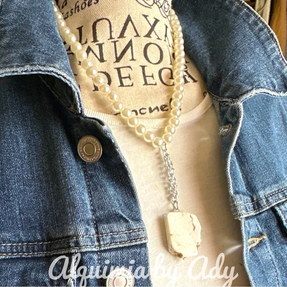 Big Pearls buffalo turquoise silver statement pendant short necklace - Picture 1 of 4